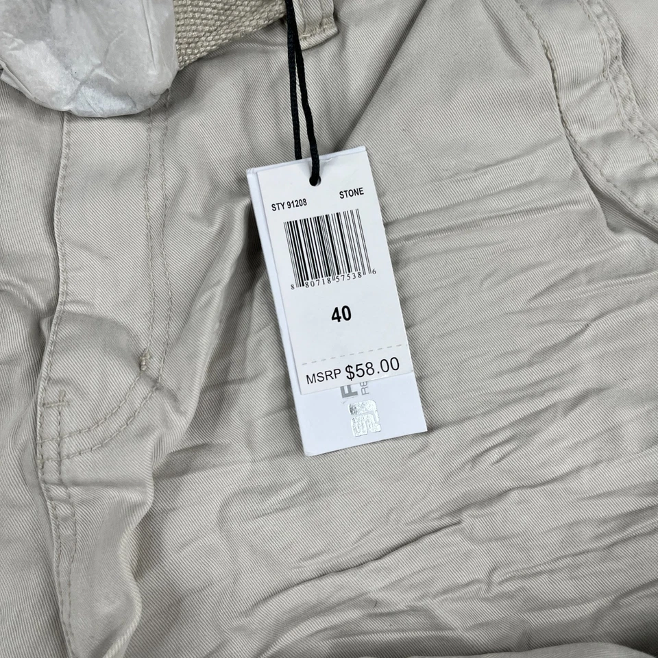 Pantalones Cortos PjMark Para Hombres 40 Carga Caqui Cinturón Utilitario Exterior Informal Nuevos con Etiquetas Foto 4 de 4