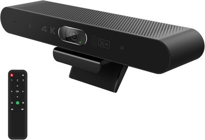 AI Powered HD Webcam with Mic Speaker for Teams Zoom Skype