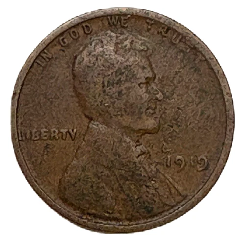United States 1919 Lincoln Wheat Cent Bronze KM 132 Good Hole Filler