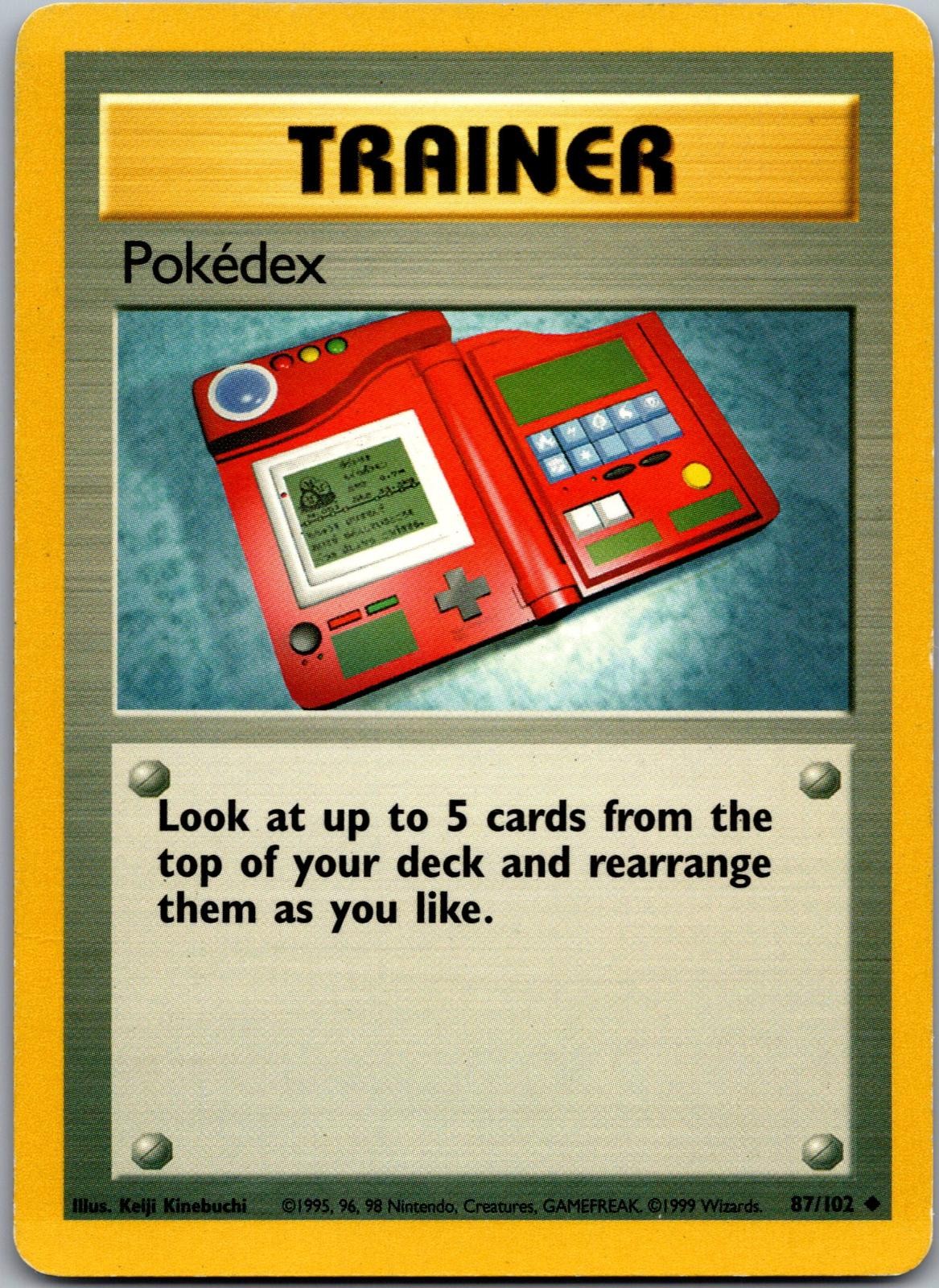 Pokedex 87/102 Uncommon Base Set Unlimited Pokemon Near Mint
