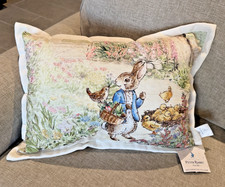 Beatrix Potter DECORATIVE PILLOW (14" x 20") PETER RABBIT IN THE GARDEN - NEW