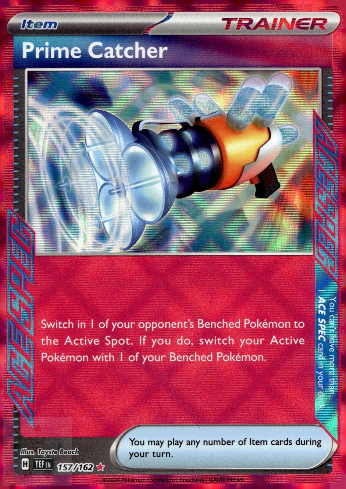 Prime Catcher 157/162 ACE SPEC Rare Temporal Forces Pokemon Holo NM/M