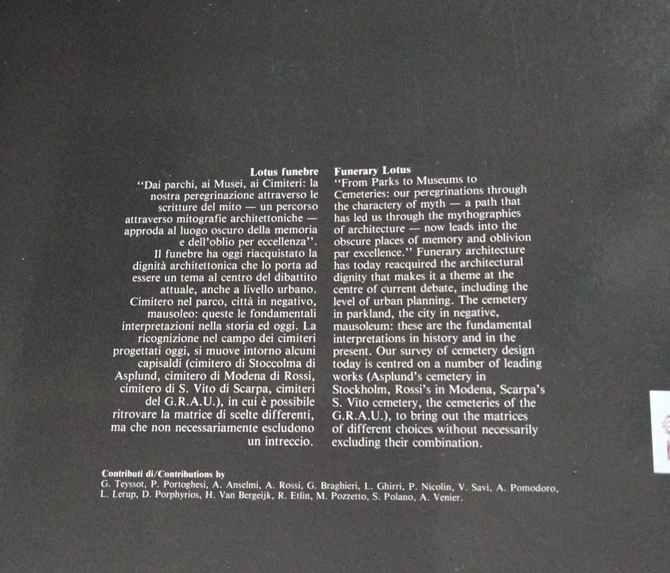 LOTUS INTERNATIONAL    - 38   -rivista trimestrale di architettura - Immagine 3 di 4