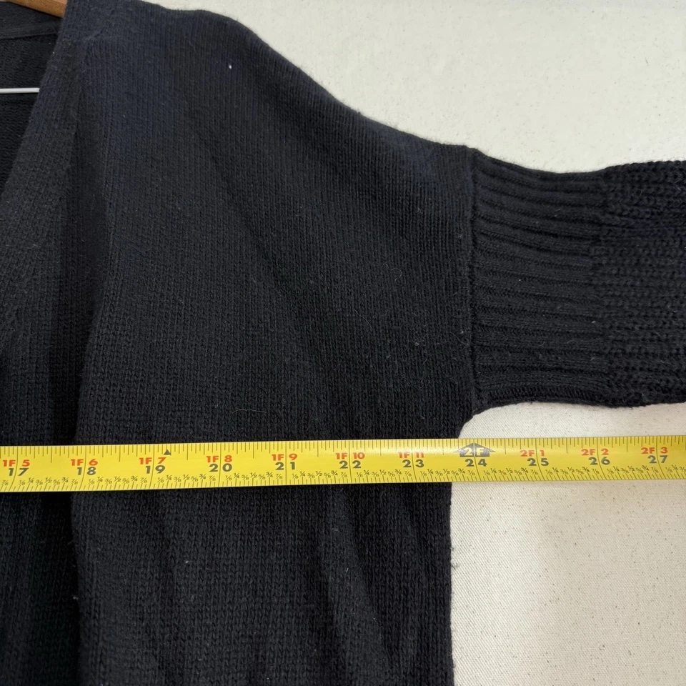 UGG Aysha Cárdigan Suéter Negro Frente Abierto Largo Mujer Talla Mediana Foto 4 de 4