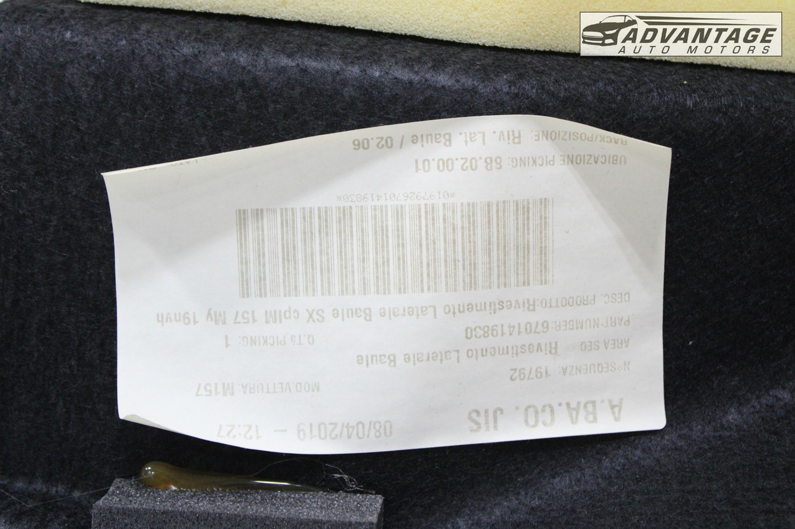 2014-2021 MASERATI GHIBLI REAR LEFT SIDE TRUNK QUARTER PANEL COVER TRIM OEM