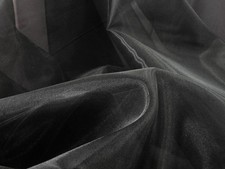 Black Organza Fabric Roll 60 inch Wide High Quality Sheer 100 Nylon Wedding