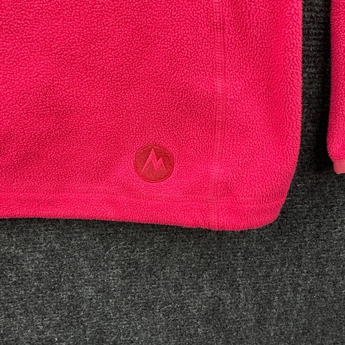 Marmot Womens XL 1/4 Zip Pullover Fleece Jacket Bright Pink Mock Neck Polartec - Picture 17 of 19