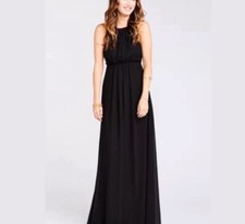 Show Me Your Mumu Amanda Black Strappy Maxi Dress XXS Bridesmaid Cocktail Formal