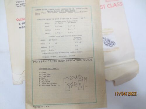1980 Chicago Sun Newspaper Vintage Printed Apron Sewing Pattern 9274 size large - Picture 2 of 2