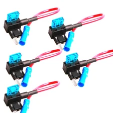 5Pack 12 24V ATM APM Add A Circuit Fuse Tap Piggy Back MINI Blade Fuse Holder