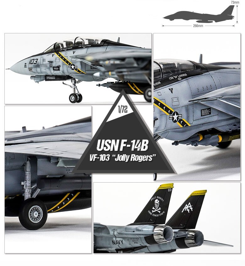 Academy 1/72 USN F-14B 