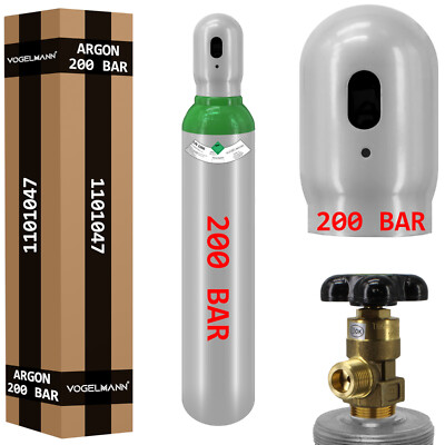 8L Argon 4.8 Gasflasche Reinheit, 200 bar MIG/TIG Schweißen Aluminium geeignet