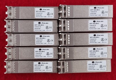 LOT OF 10 ProLabs 10GBase-SR 300m 850nm SFP+ Transceivers SFP-10G-SR-C