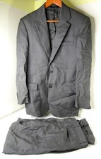 Jos A Bank Suit 2-Piece Set Blazer Jacket Pants Herringbone Gray Ruststripe 38R