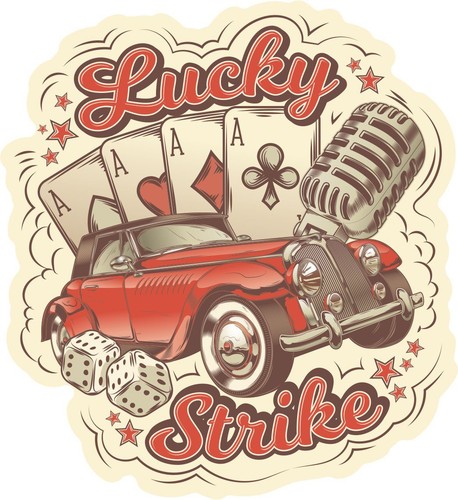 Rockabilly Stickers rocknroll Vintage Rocker guitar hot rod  sticke decal 001 - Afbeelding 1 van 1