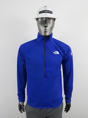 Mens North Face Summit 1/2 Zip Futurefleece Fleece Sweater Pullover Jacket Blue