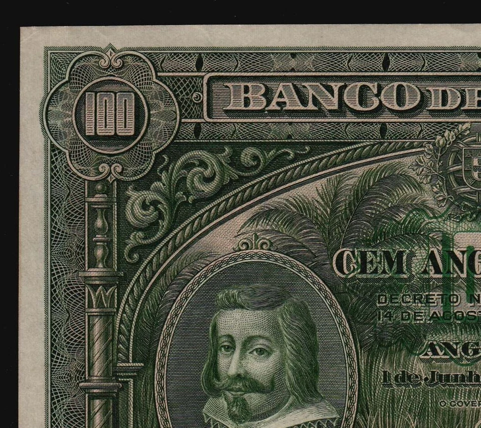 Angola 100 Angolares 1927 P-75s * PMG Unc 64 net * Specimen * - Image 4 of 4