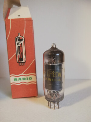 1 x EBF80/6N8 BELVU label Vacuum Tube, Valve, Röhren, TESTED