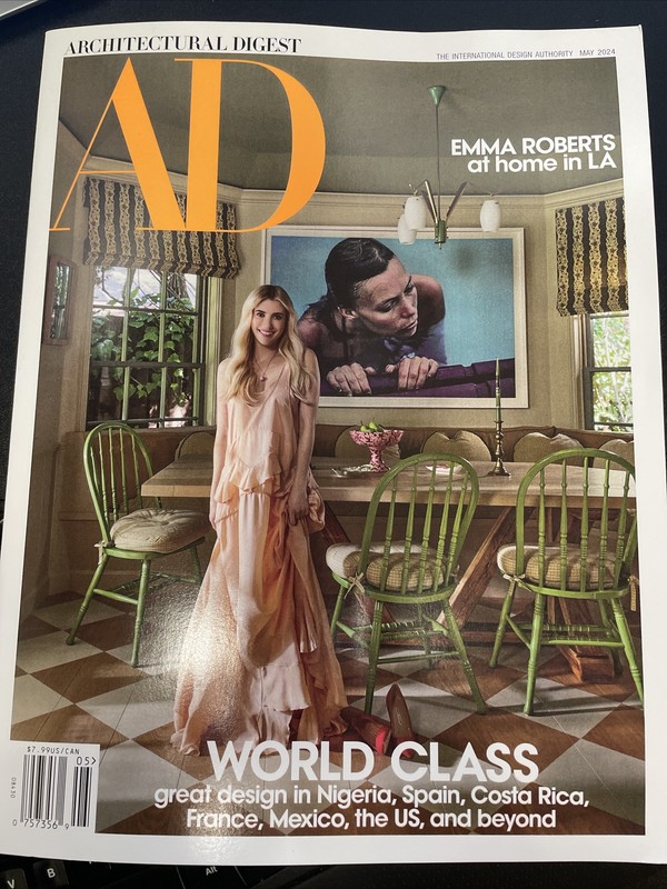 Architectural Digest Usa Magazine May 2024 World Class Great Design Emma Roberts