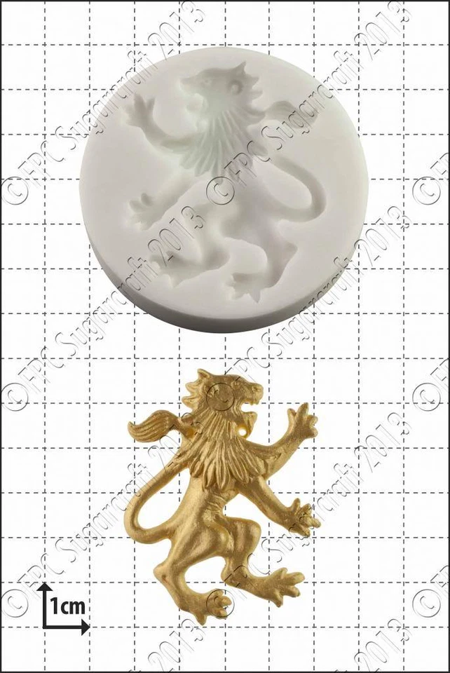 Molde de Silicona Rampante León (Derecho) Comida Uso FPC Pasta de Azúcar - Imagen 1 de 1