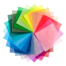 Glassine Origami Paper Transparent Paper 24 colors 240 sheets 150×150mm