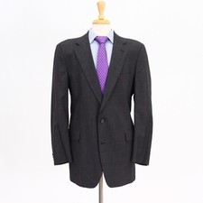 Jos. A. Bank 42L Gray Sport Coat Blazer Jacket Check 2B Wool