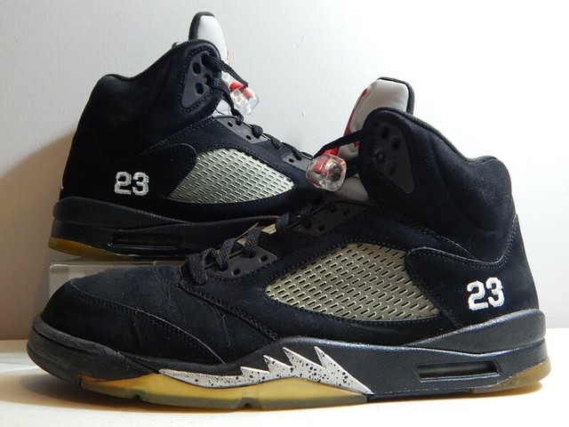 Nike Shoes - 2011 Jordan 5 V Black Metallic - Fire Red Silver 3M - Size 14 | eBay