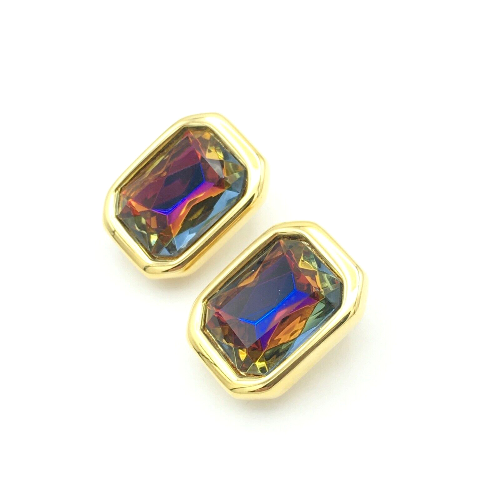 KENNETH JAY LANE multicolor rhinestone clip earri… - image 6