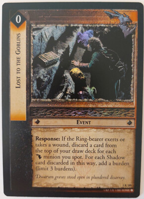 LOTR TCG Fellowship of the Ring LOST TO THE GOBLINS 1R189 FOIL NM