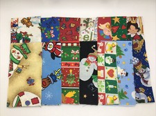 28 PC 14 Designs-2.5x10" Strips 2 Each Christmas Fabric Free Ship CS989