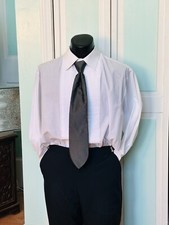 Asphalt Dark Gray Charcoal Tie Wedding Prom Tuxedo Herringbone Pre Tied clipped