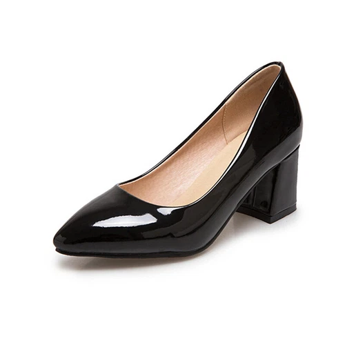 Scarpe décolleté Queen Work Office donna tacchi a blocco punta trascinata taglia - Foto 23 di 25
