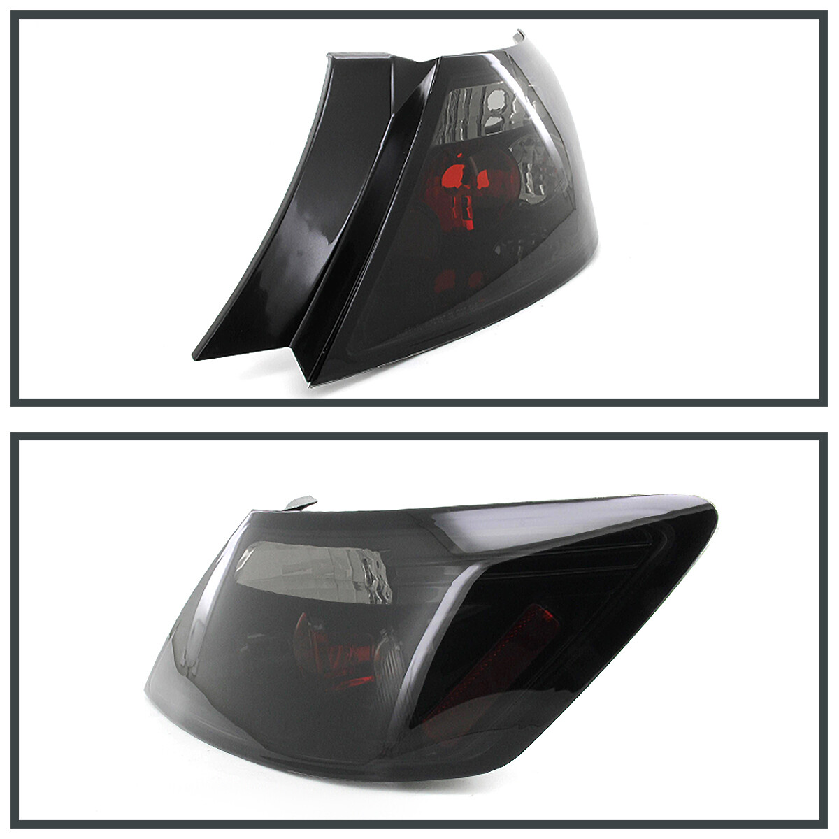 Black/Smoke Fits 2006-2011 Honda Civic 2Dr Coupe Tail Lights Brake Lamps Pair