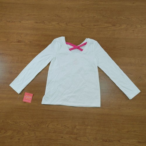 Isaac Mizrahi White Long Sleeve BFF Graphic T-Shirt Girls Size XS (4) - Picture 2 of 9