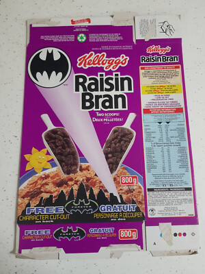 Kelloggs Rosinenkleie Kanada Müslischachtel # 2 1995 mit Batman Forever