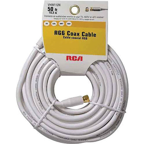 50-футовый коаксиальный кабель RG6 RCA VHW112R 2590₽