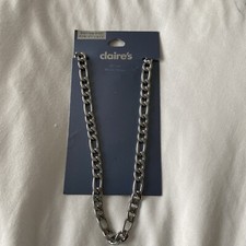 Claire's Stainless Steel Cubic Zirconia Chunky Necklace BNWT RRP £25