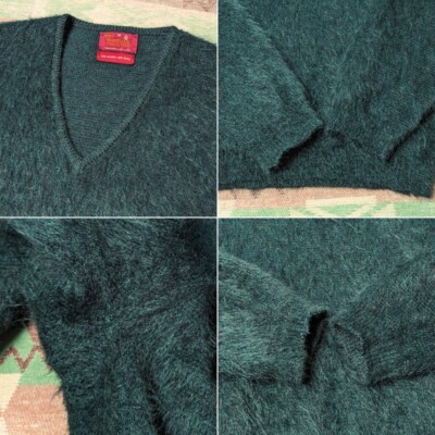Sears Vintage 60s V-Neck Mohair Knit Sweater Size M Men | eBay