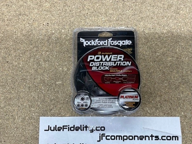 Rockford Fosgate RFD4 4AWG in and 3 Output Car Audio Distribution Block Terminal - Image 2 of 4