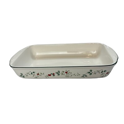 PFALTZGRAFF Winterberry Baker 14”x8” Holiday Casserole Rectangular Baking  Dish