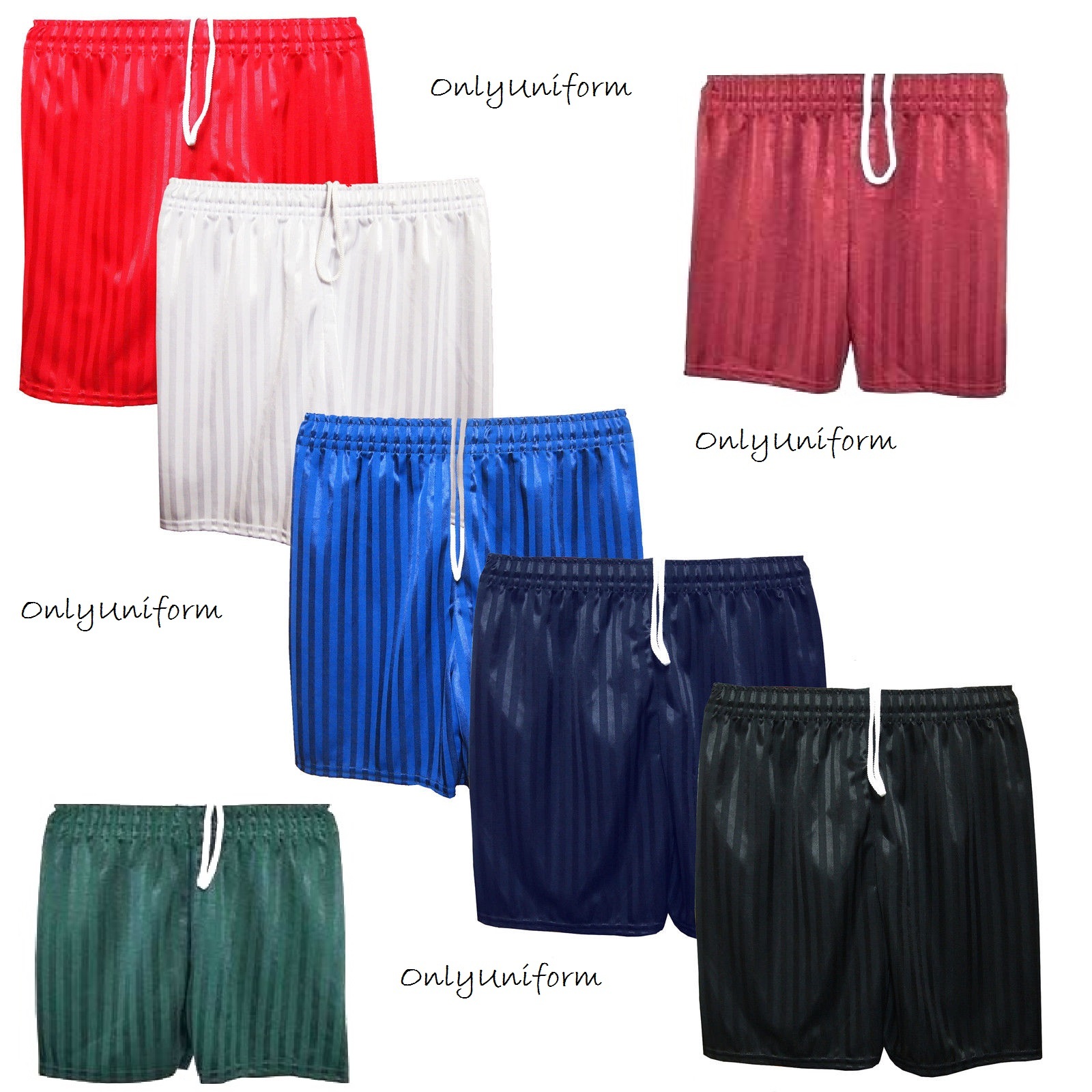 Kids PE Shorts School Boys Girls Sports Football Shadow Stripe For Childrens Gym | UK
