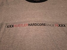 Vintage Y2K T Shirt Hustler Hardcore Since 74 Men's XL Ringer