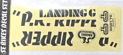 SE Racing PK Ripper Bike Sticker Set – Vintage BMX Decals, Glossy Finish, Easy Apply