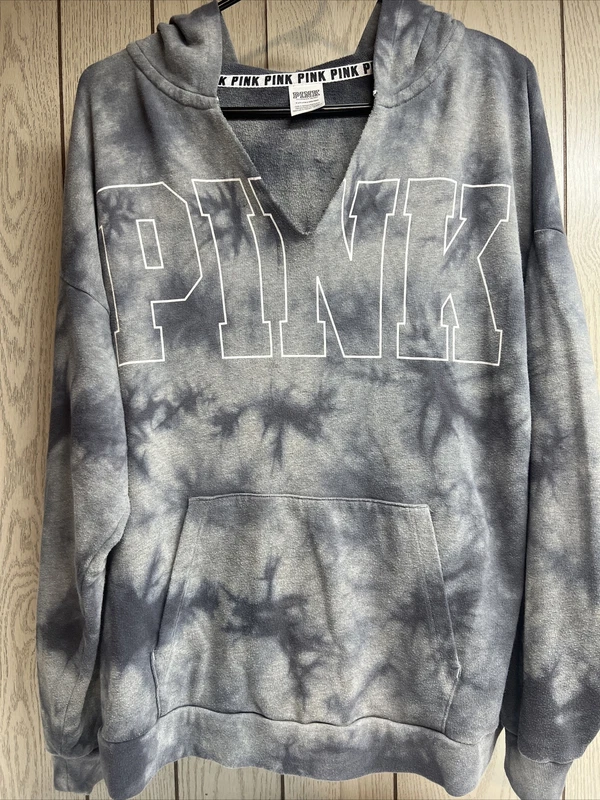 victoria-secret-vs v-neck pullover tunic tie dye hoodie