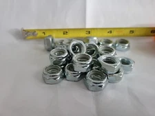 7/16-14 Low Profile (5/16) Nylon Insert Hex Lock Nuts Zinc Plated Grade 2 Steel