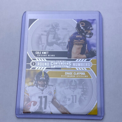2020 Panini Contenders Cole Kmet and Chase Claypools 2nd Round Numbers Insert
