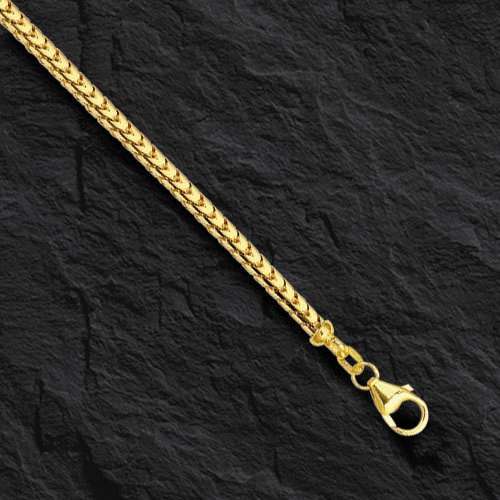18KT Solid Gold Franco Curb Box Link 26 