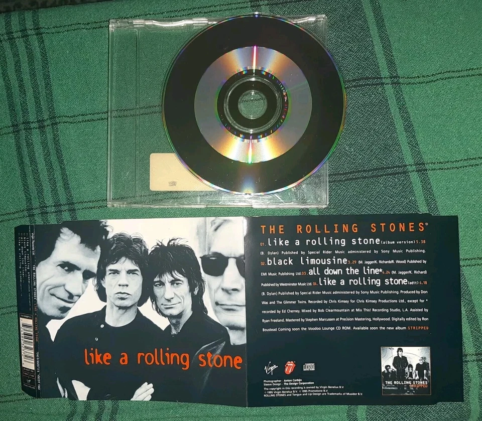 CD _ THE ROLLING STONES _ like a rolling Stone/black Limousine/all down.. DYLAN! - Bild 3 von 4