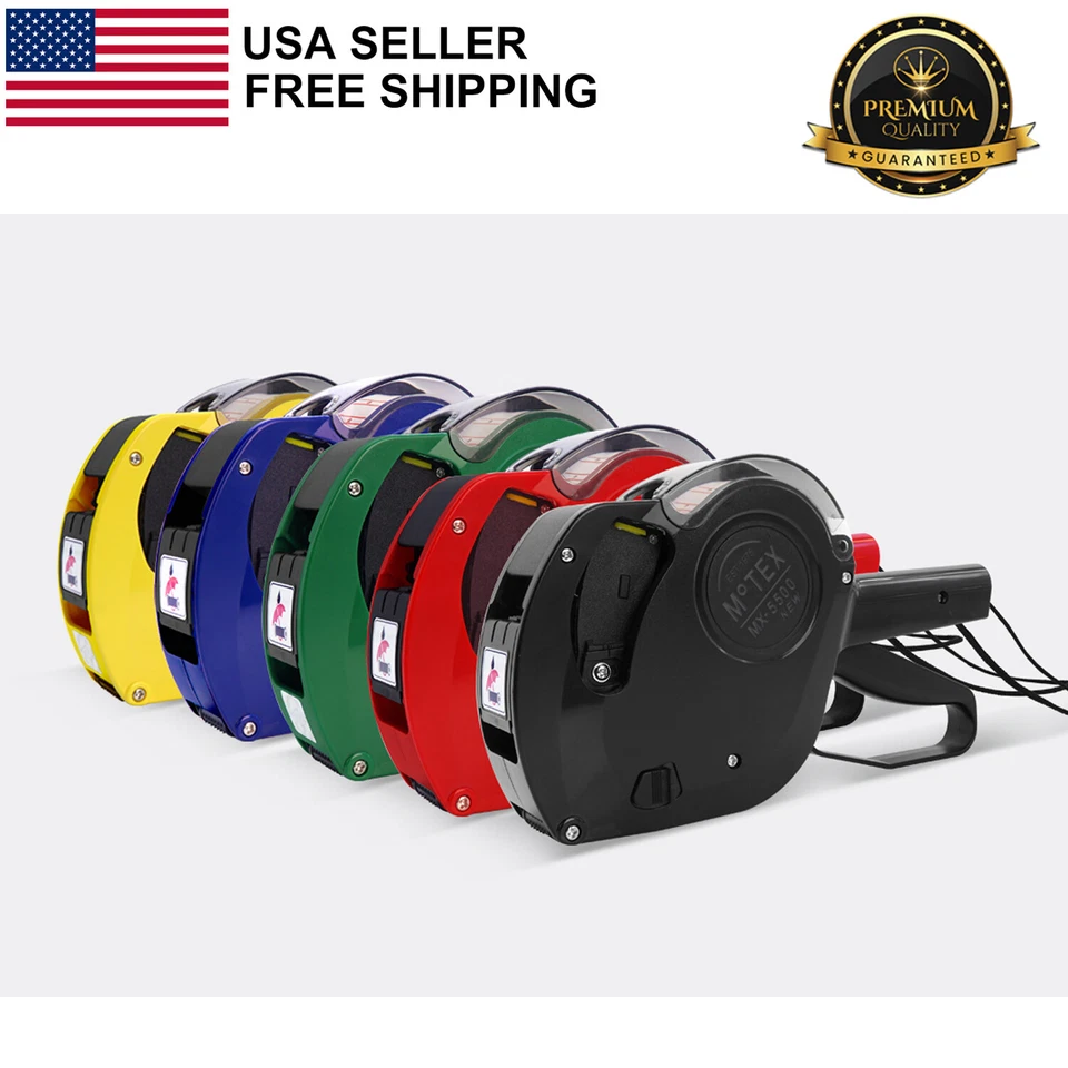 Genuine Motex MX-5500 New Version 1 Line 8 Digits Price Tag Gun w Labels & Ink