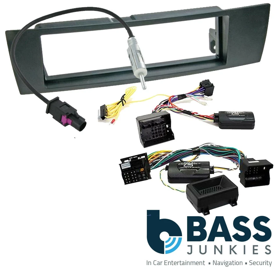 CONNECTS2 BMW 3 Series E90 E91 E92 E93 Car Stereo Single Din Fascia & SWC Kit CTKBM55